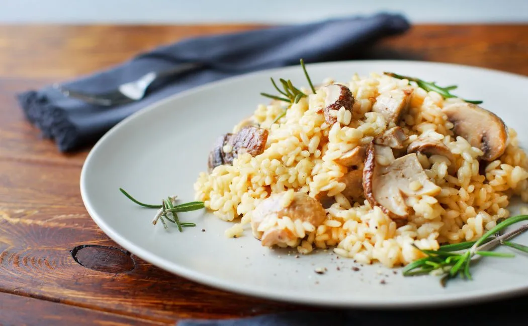 Risotto z pieczarkami i kurczakiem