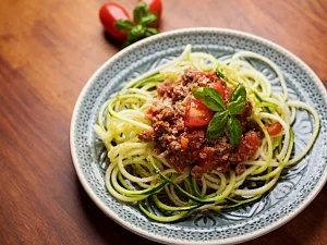 Spaghetti Bolognese z cukinią