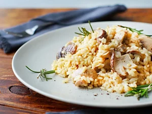Risotto z pieczarkami i kurczakiem