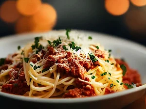 Spaghetti Bolognese z grzybami